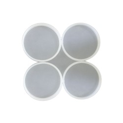 Silikon Epoksi Yuvarlak Bardak Altlığı Kalıbı 12 CM 4 lü Silikon Epoksi Yuvarlak Bardak Altlığı Kalıbı 12 CM 4 lü