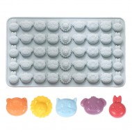 Silikon Kek Kalıp Çikolata Minik Hayvan Figürleri Kalıbı Şeker Hamuru Jelibon Kalıbı 45 li