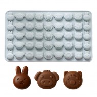 Silikon Kek Kalıp Çikolata Minik Hayvan Figürleri Kalıbı Şeker Hamuru Jelibon Kalıbı 45 li