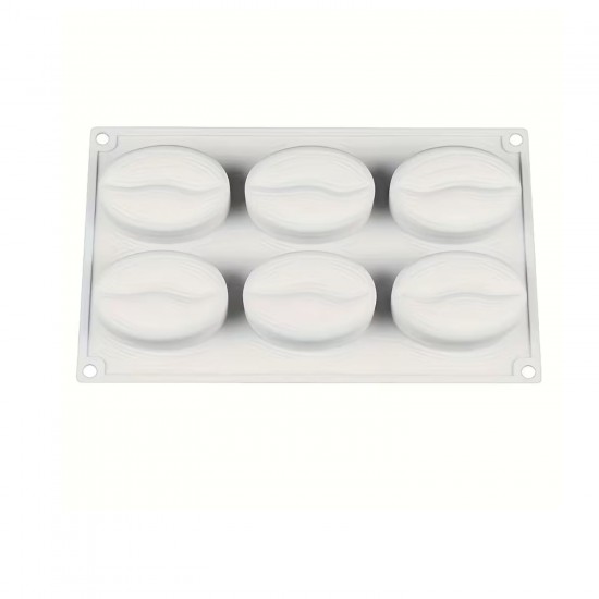 Silikon Kek Kalıp Sugarcraft Kahve Çekirdekleri Kalıbı Şeker Hamuru Çikolata Kalıbı 6 lı