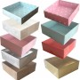 Asetat Kapaklı Karton Kutu 12X12X3 (50 Adet) Asetat Kapaklı Karton Kutu 12X12X3 (50 Adet)