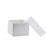 Asetat Kapaklı Karton Kutu 7.5X7.5X7 (50 Adet) Asetat Kapaklı Karton Kutu 7.5X7.5X7 (50 Adet)