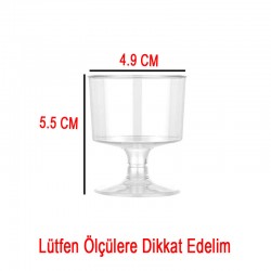 Ayaklı Shot Bardağı Küçük Plastik Kadeh 50 ML (6 Adet) Ayaklı Shot Bardağı Küçük Plastik Kadeh 50 ML (6 Adet)