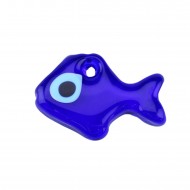 Cam Nazar Boncuğu Delikli Balık Modeli Küçük