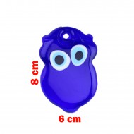 Cam Nazar Boncuğu Delikli Baykuş Modeli Küçük Cam Nazar Boncuğu Delikli Baykuş Modeli Küçük