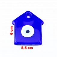 Cam Nazar Boncuğu Delikli Ev Modeli Küçük