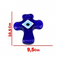 Cam Nazar Boncuğu Delikli Hac Modeli Büyük Boy