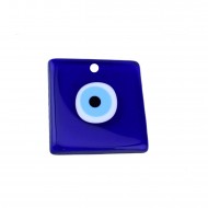 Cam Nazar Boncuğu Delikli  Kare Model