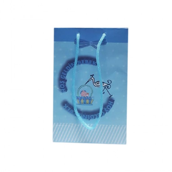 Karton Çanta Minik Boy Bebekli Ve Leylekli 11X17 Cm (25 Adet) Karton Çanta Minik Boy Bebekli Ve Leylekli 11X17 Cm (25 Adet)