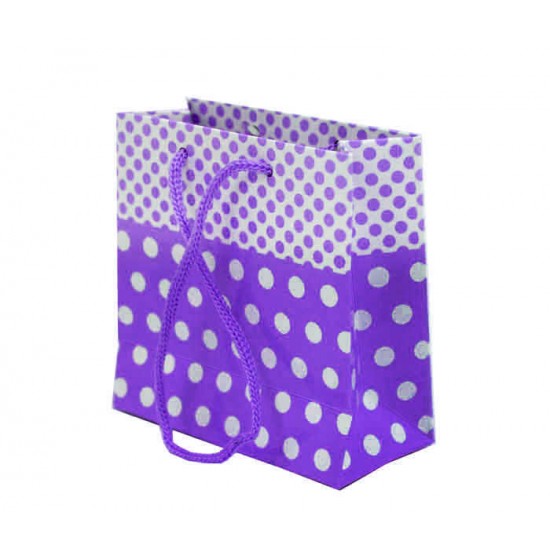 Karton Çanta Minik Boy Puantiyeli 11X11 Cm (50 Adet)