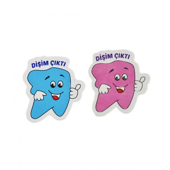 Sticker Dişim Çıktı Yazılı (Diş Buğdayı) (50 Adet)