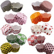 Cupcake Kalıbı Pet Kapsül Dalgalı Kek Kalıbı 65X38 MM (100 Adet)
