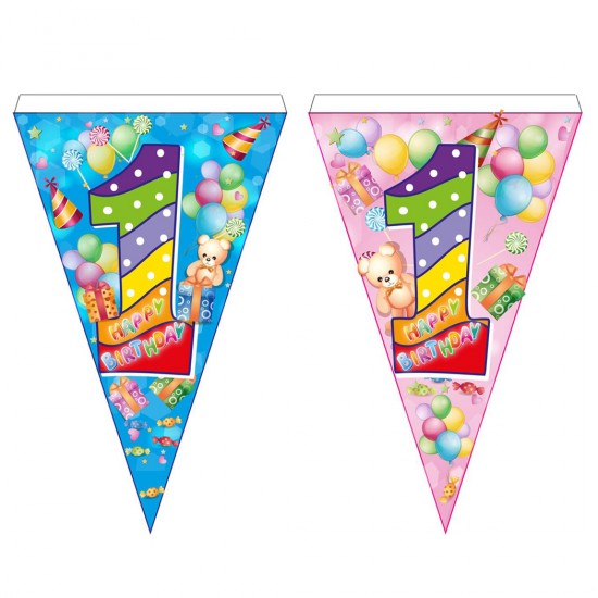 Flama 1 Yaş Ayıcıklı Happy Birithday Yazılı Flama 1 Yaş Ayıcıklı Happy Birithday Yazılı
