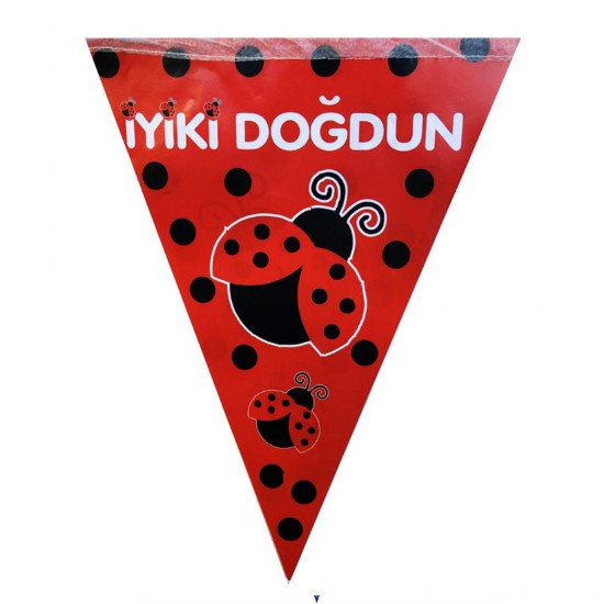 Flama İyiki Doğdun Uğur Böceği Temalı Flama İyiki Doğdun Uğur Böceği Temalı