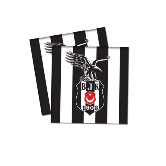 Beşiktaş Temalı Kağıt Peçete 33X33 Cm (16 Adet) Beşiktaş Temalı Kağıt Peçete 33X33 Cm (16 Adet)