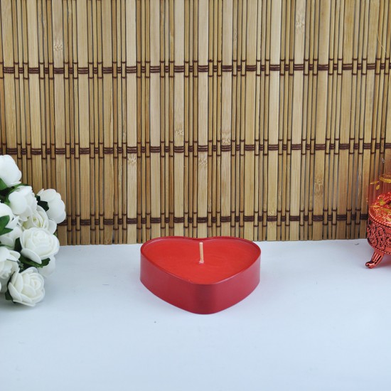 Tealight Mum Kalp Kokulu Büyük Boy Tealight Mum Kalp Kokulu Büyük Boy