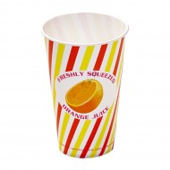 Karton Bardak  12 Oz Portakal Desenli (100 Adet)