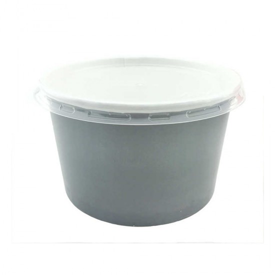Karton Çorba Kasesi Kapaklı 11 Cm X 7 Cm (25 Adet)