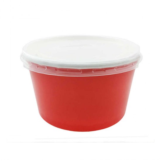 Karton Çorba Kasesi Kapaklı 11 Cm X 7 Cm (25 Adet)