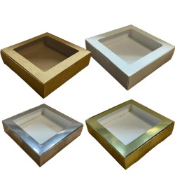 Karton Kutu Pencereli  Havlu Kutusu 25X25X5 (10 Adet) Karton Kutu Pencereli  Havlu Kutusu 25X25X5 (10 Adet)