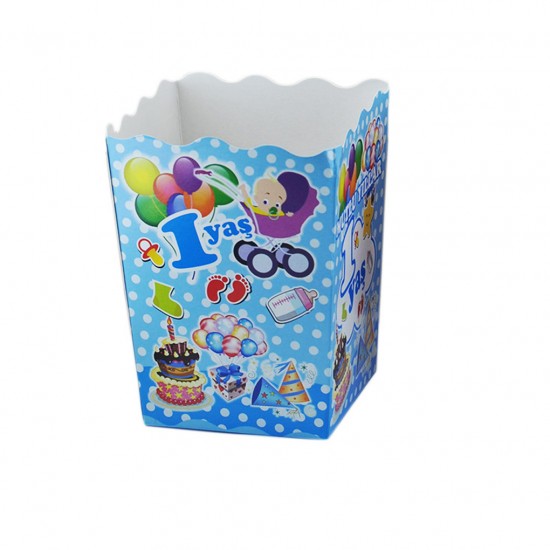 Popcorn Kutusu Karton 1 Yaş (Mısır Cips Kutusu) (10 Adet) Popcorn Kutusu Karton 1 Yaş (Mısır Cips Kutusu) (10 Adet)