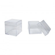 Kutu Kare Model Mika 5X5X5 CM Şefafaf (12 Adet) Kutu Kare Model Mika 5X5X5 CM Şefafaf (12 Adet)