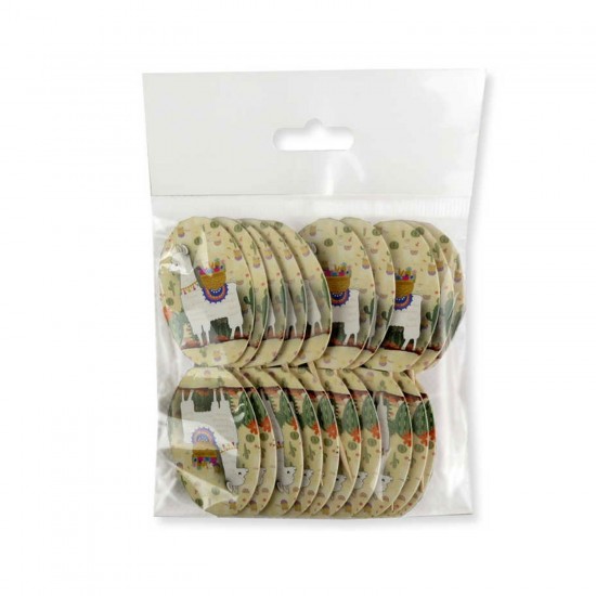 Lama Kaktüslü Temalı Kürdanlı Sticker (20 Adet) Lama Kaktüslü Temalı Kürdanlı Sticker (20 Adet)