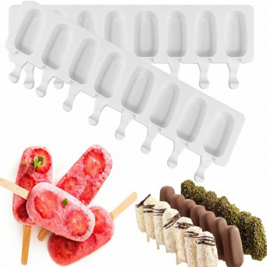 Magnum Şekilli Silikon Dondurma Tatlı Meybuz Kalıbı 8 li Magnum Şekilli Silikon Dondurma Tatlı Meybuz Kalıbı 8 li