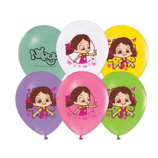 Niloya Temalı Pastel Balon Niloya Baskılı 12 İNÇ (20 Adet) Niloya Temalı Pastel Balon Niloya Baskılı 12 İNÇ (20 Adet)