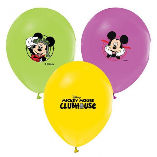 Mickey Mouse Temalı Balon 4+1 Baskılı Pastel (20 Adet)