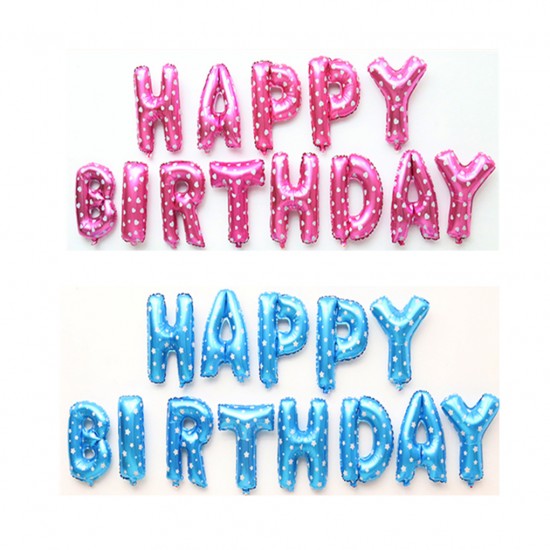Happy Birthday Folyo Balon Pembe / Mavi Happy Birthday Folyo Balon Pembe / Mavi