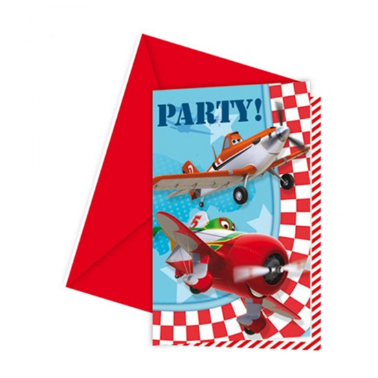 Planes Parti Davetiyesi (6 Adet) Planes Parti Davetiyesi (6 Adet)