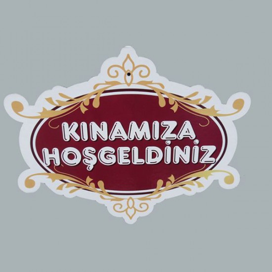 Kapı Süsü Karton Kınamıza Hoşgeldiniz Kapı Süsü Karton Kınamıza Hoşgeldiniz