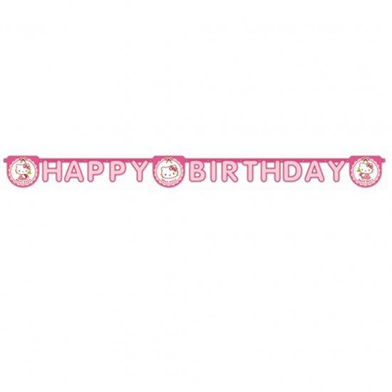 Hello Kitty Temalı Happy Birthday Uzar Harf Afiş Duvar Yazısı Hello Kitty Temalı Happy Birthday Uzar Harf Afiş Duvar Yazısı