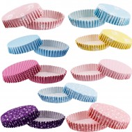 Cupcake Kalıbı Pet Kapsül Oval Model Kek Kalıbı (100 Adet) F11