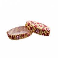 Cupcake Kalıbı Pet Kapsül Oval Desenli Kek Kalıbı (100 Adet) F11 Cupcake Kalıbı Pet Kapsül Oval Desenli Kek Kalıbı (100 Adet) F11