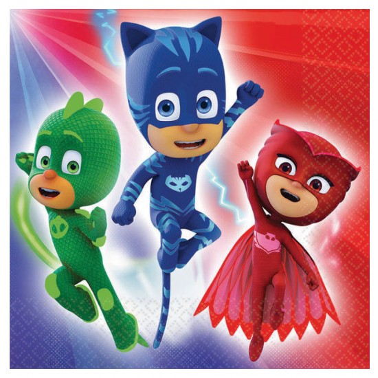 Pj Masks Temalı Kağıt Peçete 33X33 Cm (20 Adet) Pj Masks Temalı Kağıt Peçete 33X33 Cm (20 Adet)