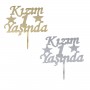 Kızım 1 Yaşında Pasta Süsü Yazısı Aynalı Pleksi Kızım 1 Yaşında Pasta Süsü Yazısı Aynalı Pleksi