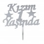 Kızım 1 Yaşında Pasta Süsü Yazısı Aynalı Pleksi Kızım 1 Yaşında Pasta Süsü Yazısı Aynalı Pleksi