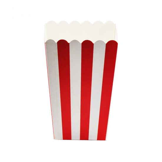 Popcorn Kutusu Karton Çizgili (Mısır Cips Kutusu) (10 Adet) Popcorn Kutusu Karton Çizgili (Mısır Cips Kutusu) (10 Adet)