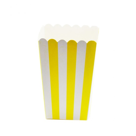Popcorn Kutusu Karton Çizgili (Mısır Cips Kutusu) (10 Adet) Popcorn Kutusu Karton Çizgili (Mısır Cips Kutusu) (10 Adet)