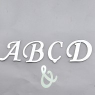 Alfabe Aynalı Pleksi 4 Cm -Gümüş Kendinden Yapışkanlı Flexi Harf  Alfabe Aynalı Pleksi 4 Cm -Gümüş Kendinden Yapışkanlı Flexi Harf