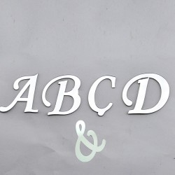 Alfabe Aynalı Pleksi 4 Cm -Gümüş Kendinden Yapışkanlı Flexi Harf  Alfabe Aynalı Pleksi 4 Cm -Gümüş Kendinden Yapışkanlı Flexi Harf