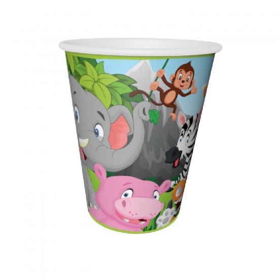 Safari Serisi Hayvanlar Temalı Karton Bardak 220/240CC (8 Adet) Safari Serisi Hayvanlar Temalı Karton Bardak 220/240CC (8 Adet)