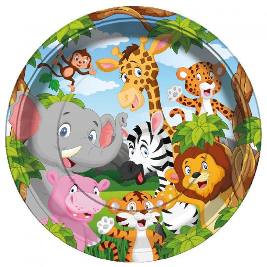 Safari Serisi Hayvanlar Temalı Karton Tabak 23 CM (8 Adet) Safari Serisi Hayvanlar Temalı Karton Tabak 23 CM (8 Adet)