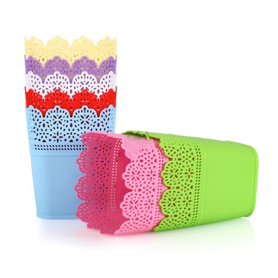 Saksı Dantelli Plastik Kare Saksı Dantelli Plastik Kare