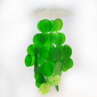 Sedef Rüzgar Çanı Tekli 8 İnç Yeşil Ve Naturel Sedef Rüzgar Çanı Tekli 8 İnç Yeşil Ve Naturel