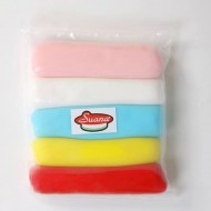 Şeker Hamuru 5 Renk (1 Kg) (Açık Renkler Şeker Hamuru 5 Renk (1 Kg) (Açık Renkler
