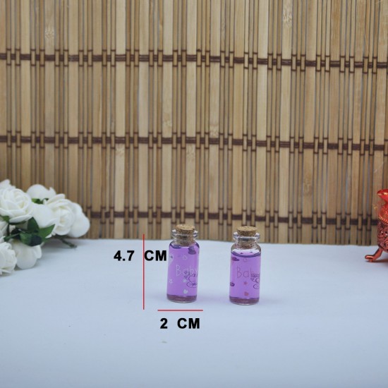 Şişe Cam Mantar Tıpalı Baby Yazılı Figürlü Model (50 Adet)
