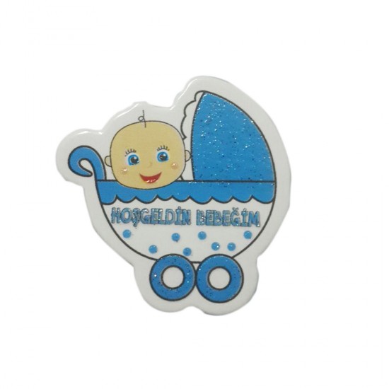 Sticker Pusetli Karton Hoşgeldin Bebeğim (50 Adet)